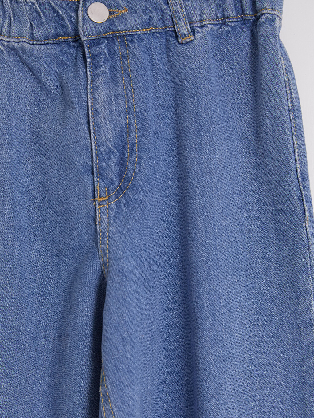 İndigo Wideleg Kız Çocuk Jean Pantolon-2