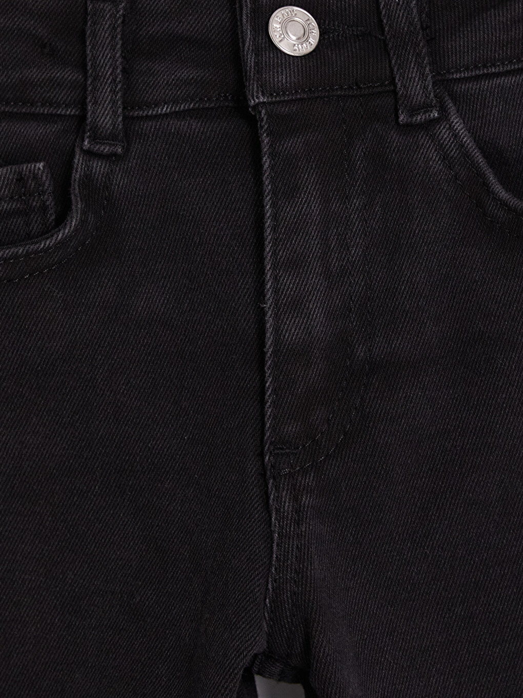 Siyah Wideleg Kız Çocuk Jean Pantolon-1