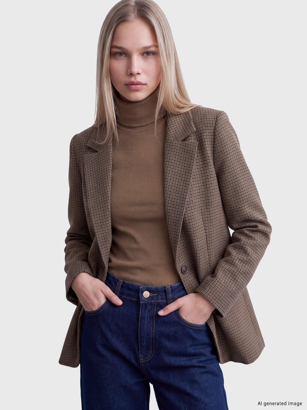 Woman Brown Blazer