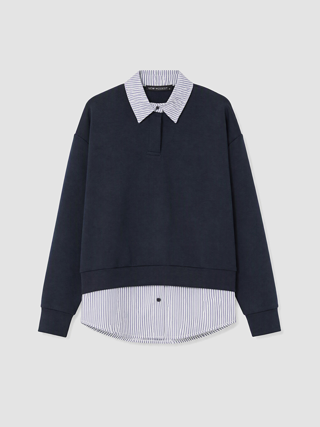 Woman Navy Sweatshirt Tunic