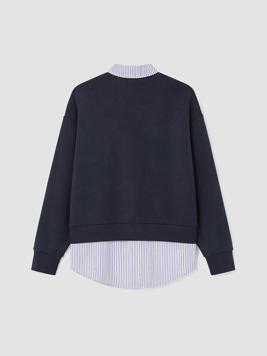 Woman Navy Sweatshirt Tunic-2