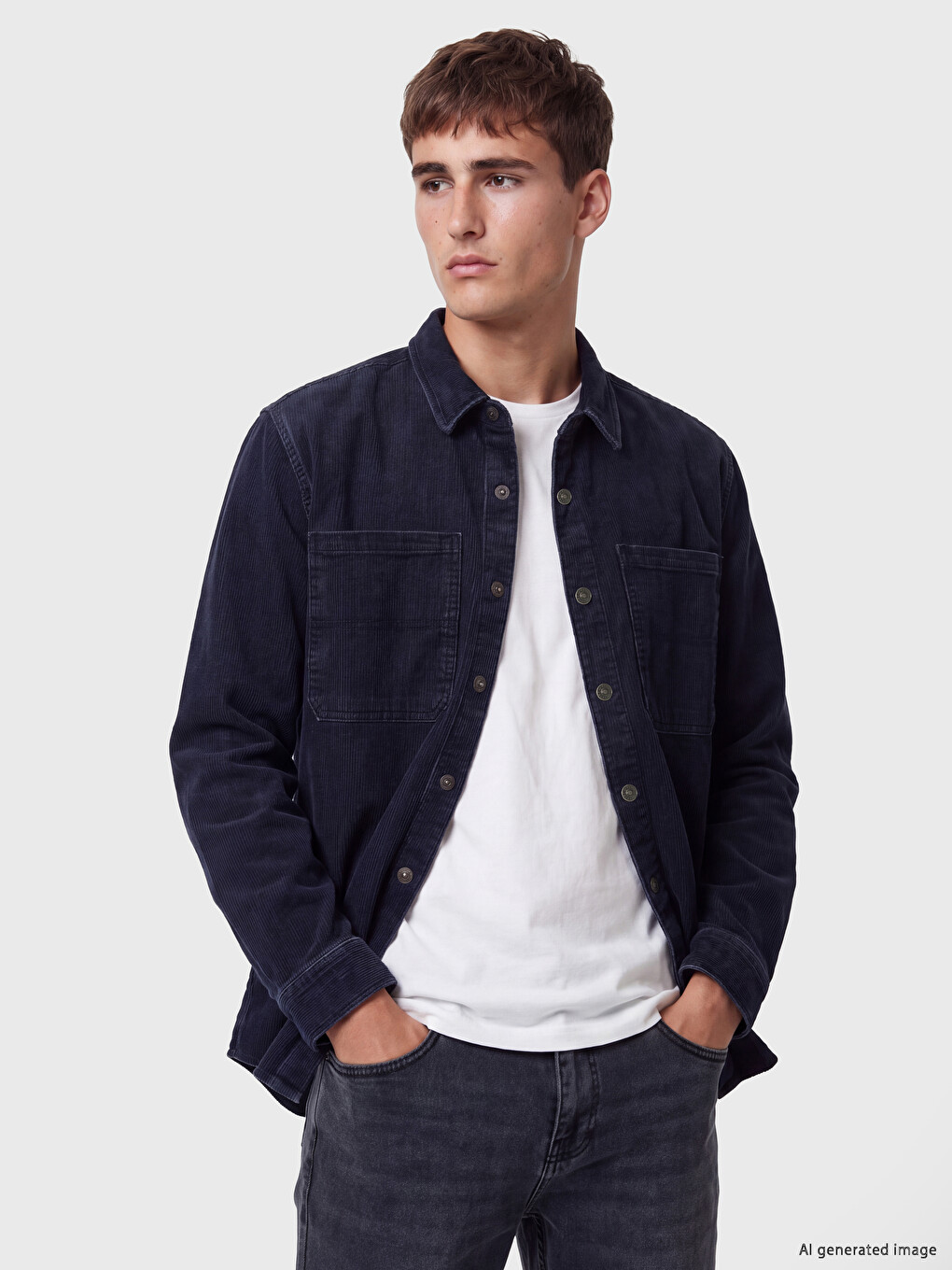 İndigo Regular Fit Erkek Jean Gömlek-1
