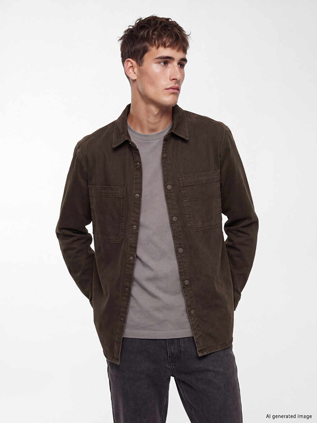 Regular Fit Men's Jean Shirt