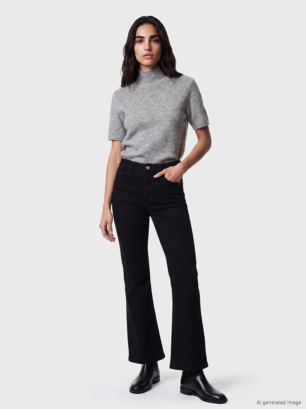 Wool Blended Women's Knitwear Sweater-1