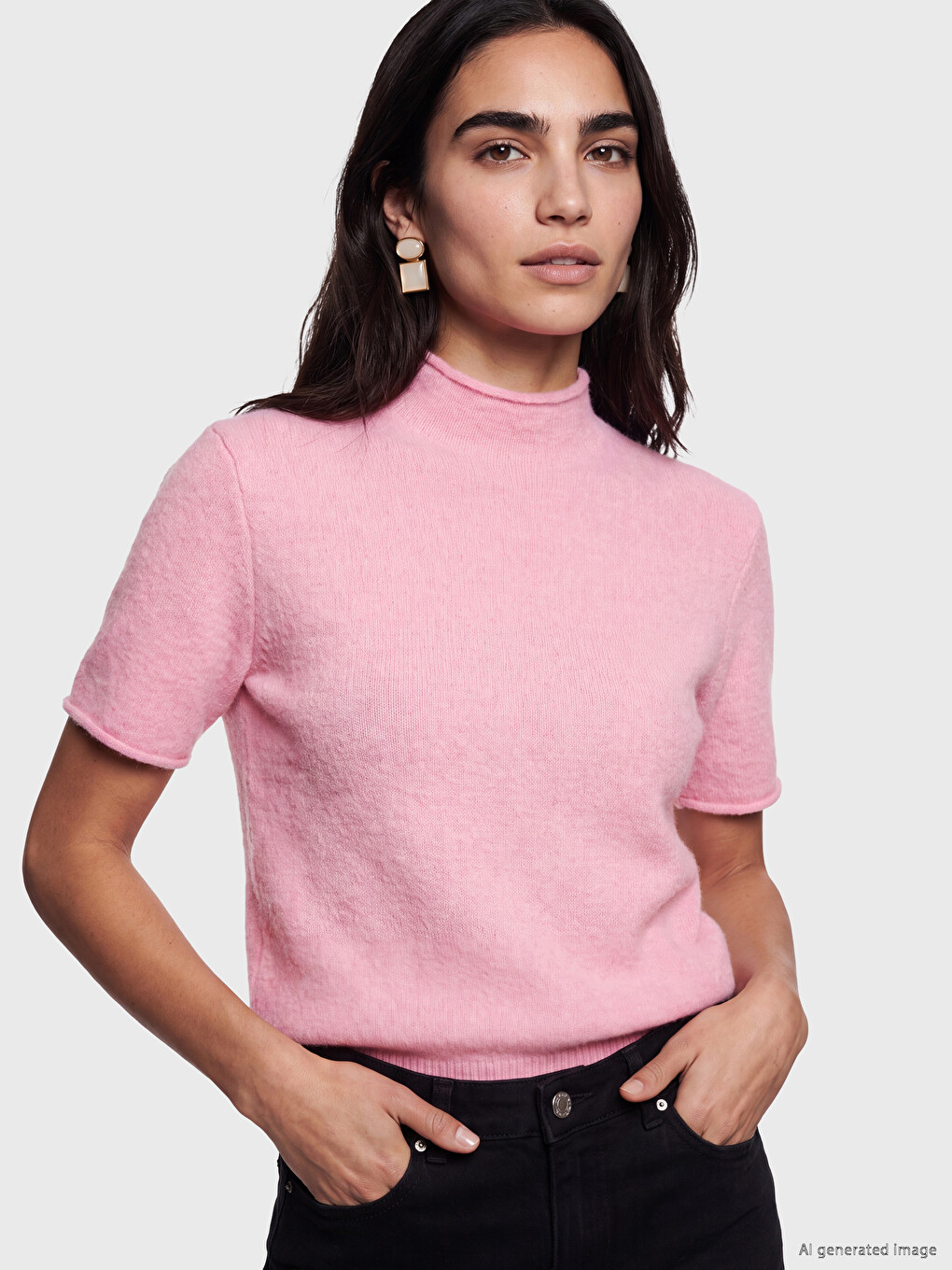 Wool Blended Women's Knitwear Sweater-1
