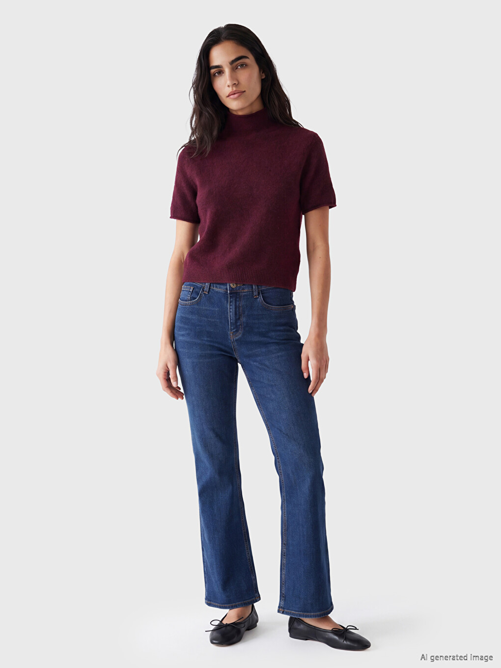 Wool Blended Women's Knitwear Sweater-1