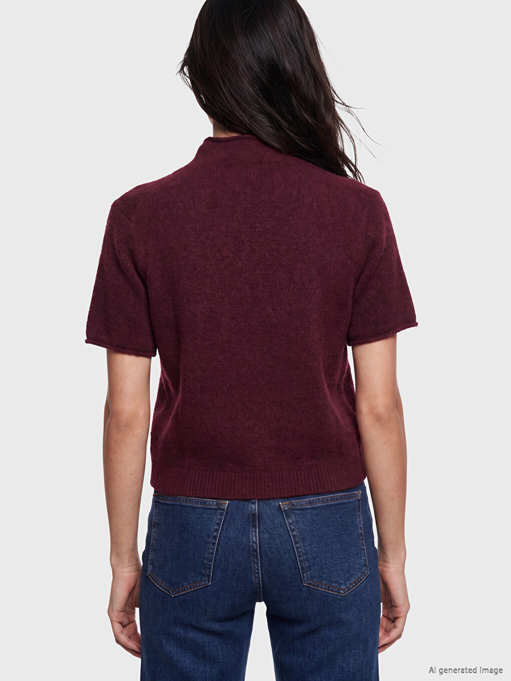 Wool Blended Women's Knitwear Sweater-3