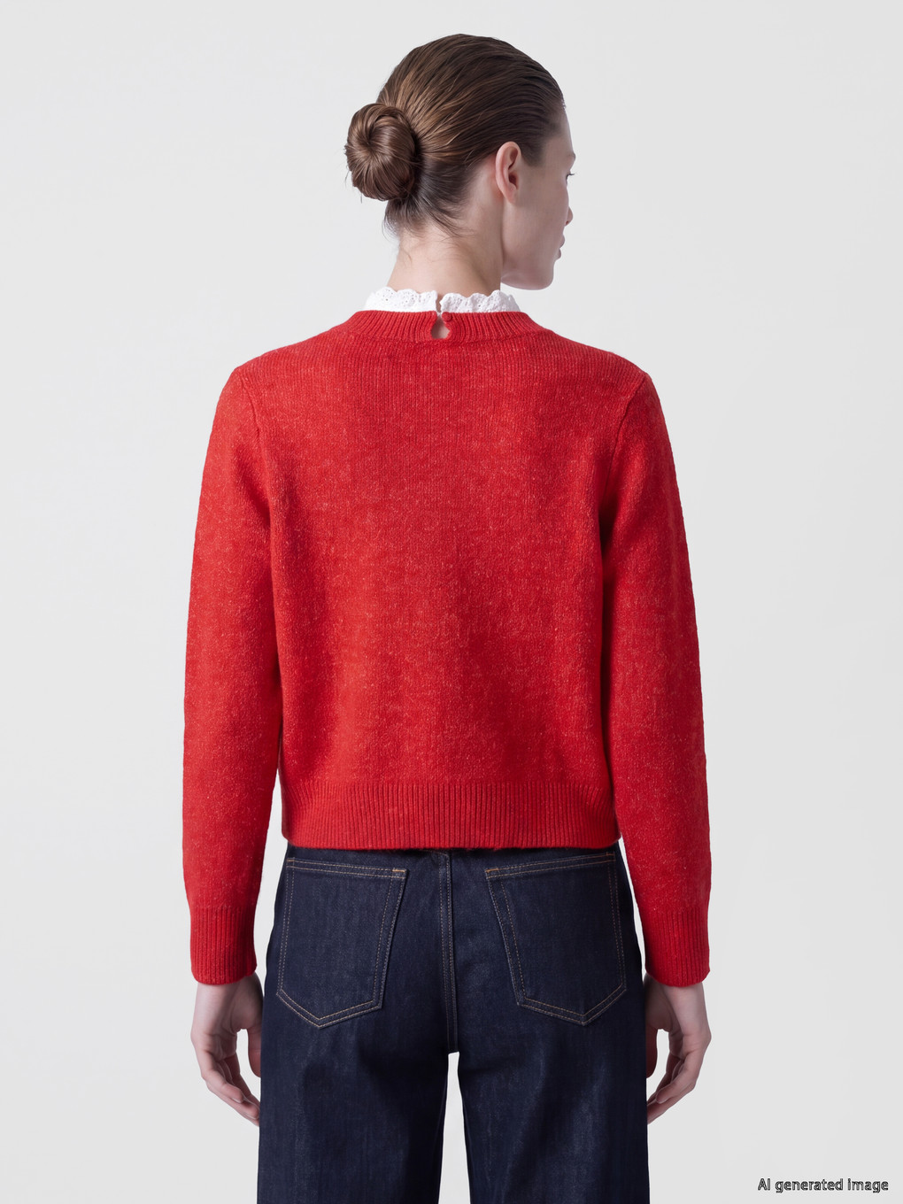 Wool Blended Women's Knitwear Sweater-3
