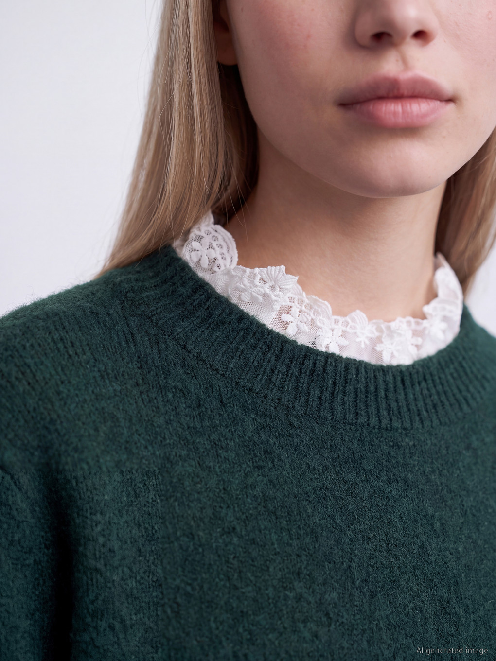 Ruffled Collar Women's Knitwear Sweater-2