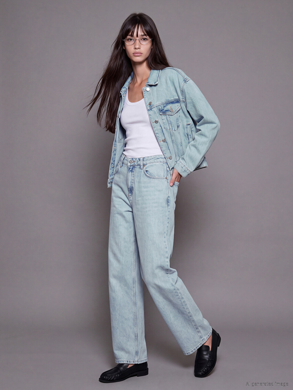 High Waisted Wideleg Women's Jeans