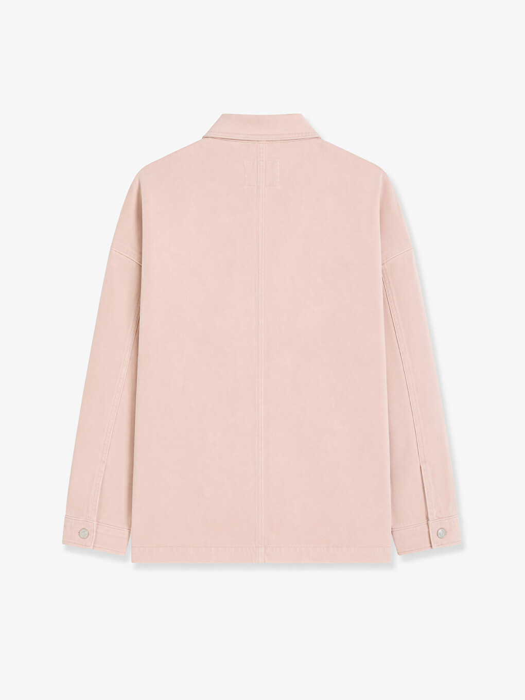 Pembe Cepli Kadın Jean Gömlek-1