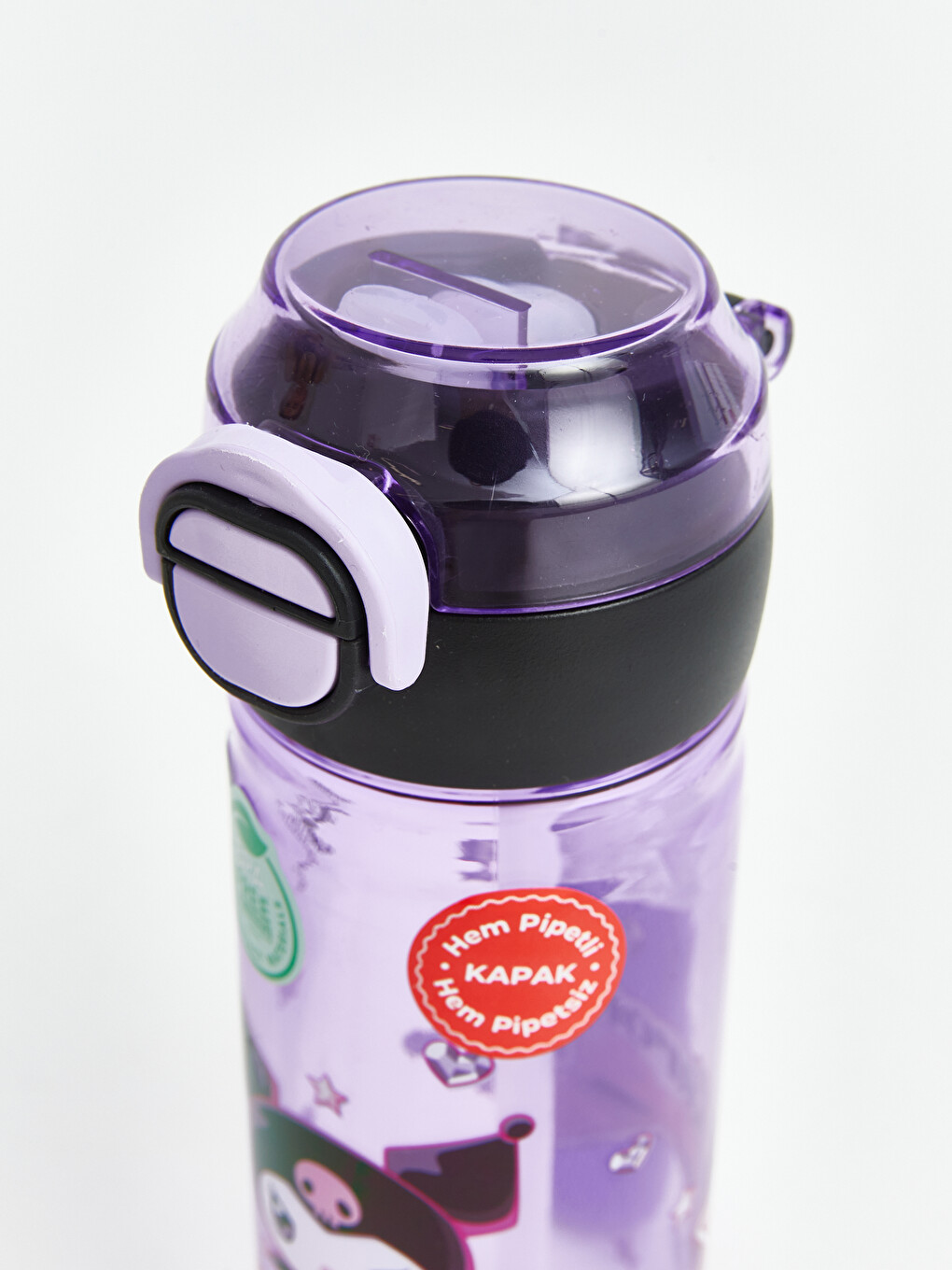 Karışık Kuromi Baskılı Kız Çocuk Pipetli Suluk 500 Ml-2