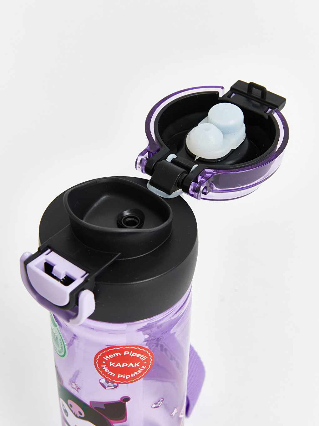 Karışık Kuromi Baskılı Kız Çocuk Pipetli Suluk 500 Ml-3