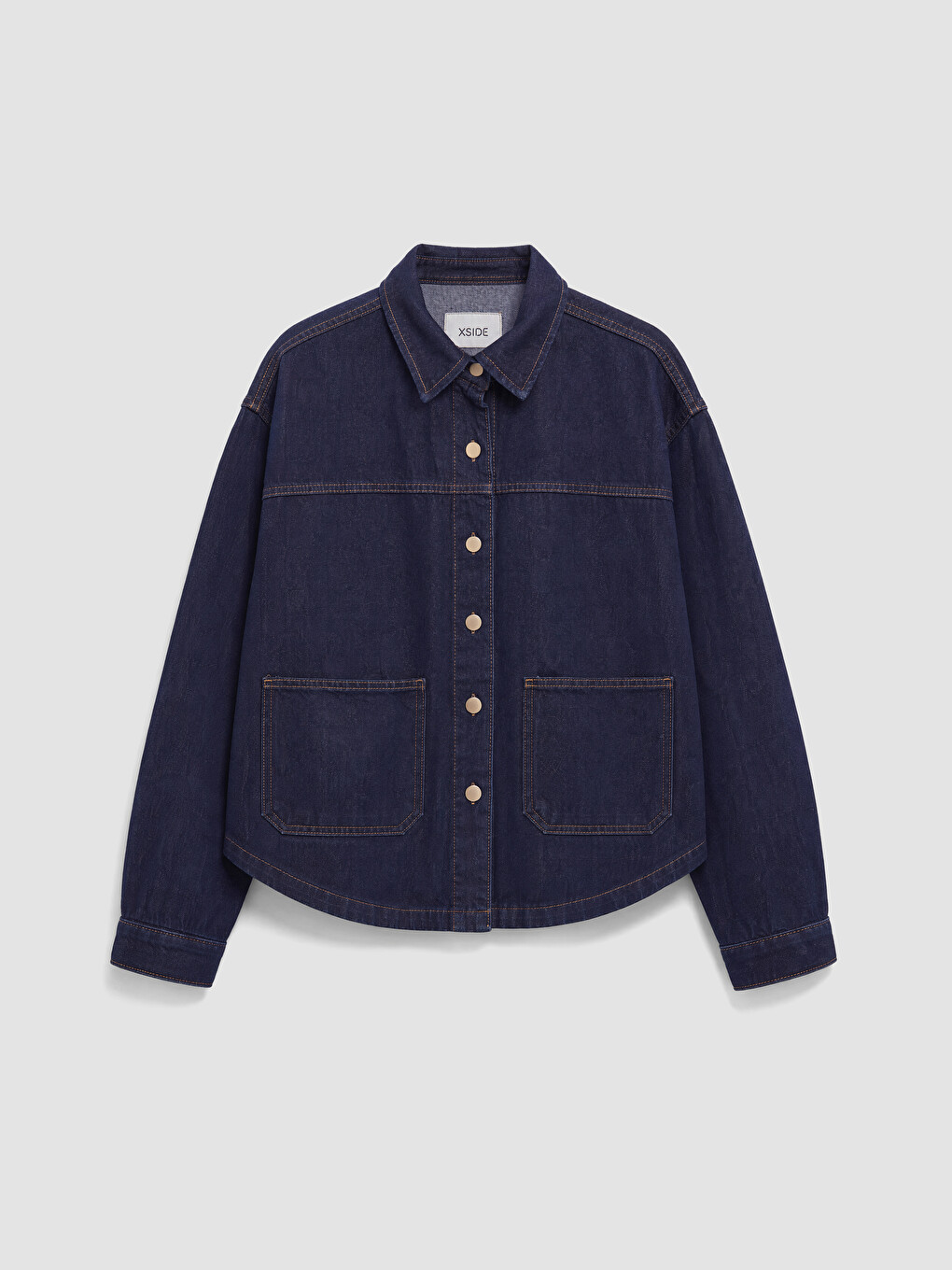 Collared Neck Women's Jean Jacket