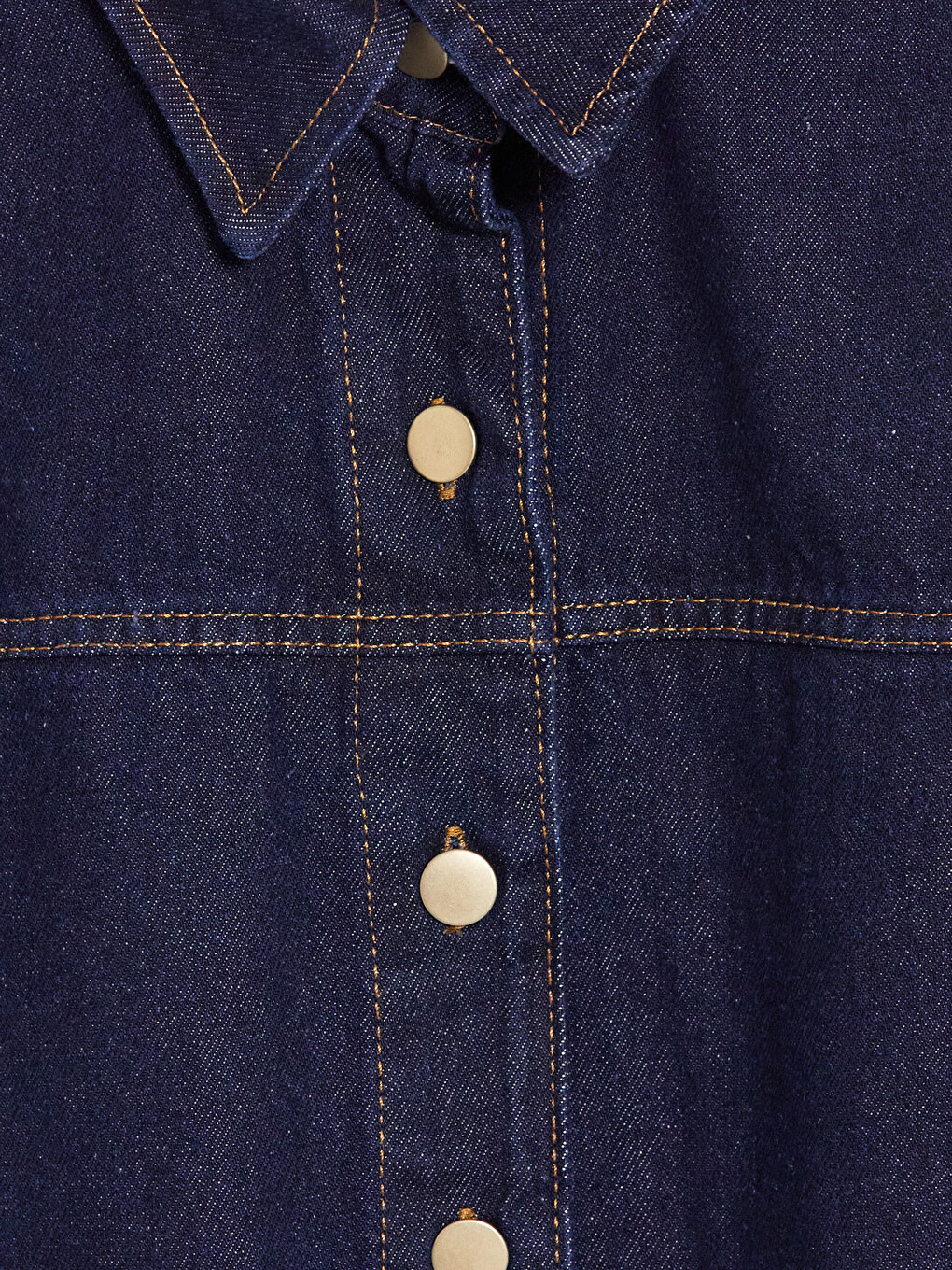 Collared Neck Women's Jean Jacket-1