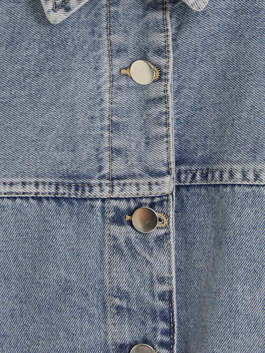 Mavi Oversize Kadın Jean Gömlek Ceket-1