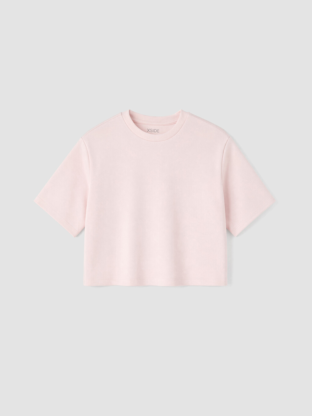 Pembe Soft Touch Oversize Kadın Tişört-4