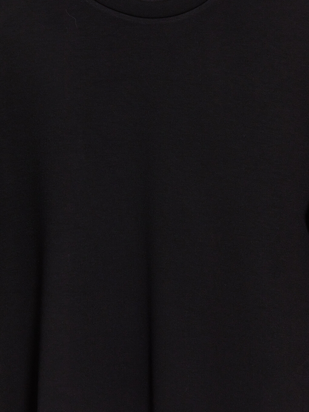 Siyah Soft Touch Oversize Kadın Tişört-5
