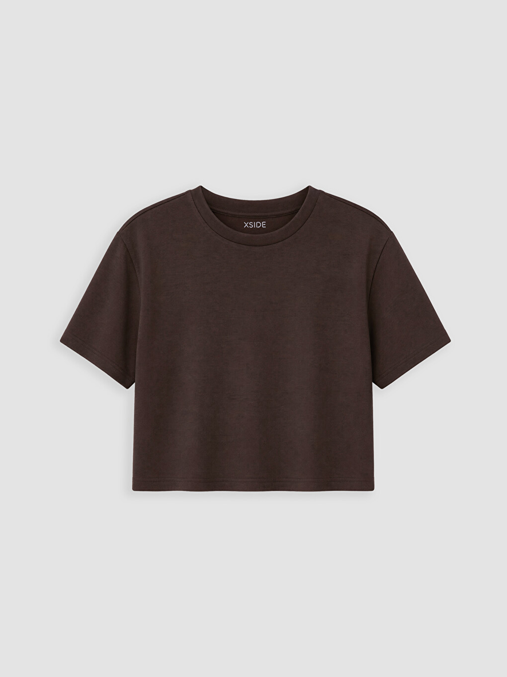 Kahverengi Soft Touch Oversize Kadın Tişört