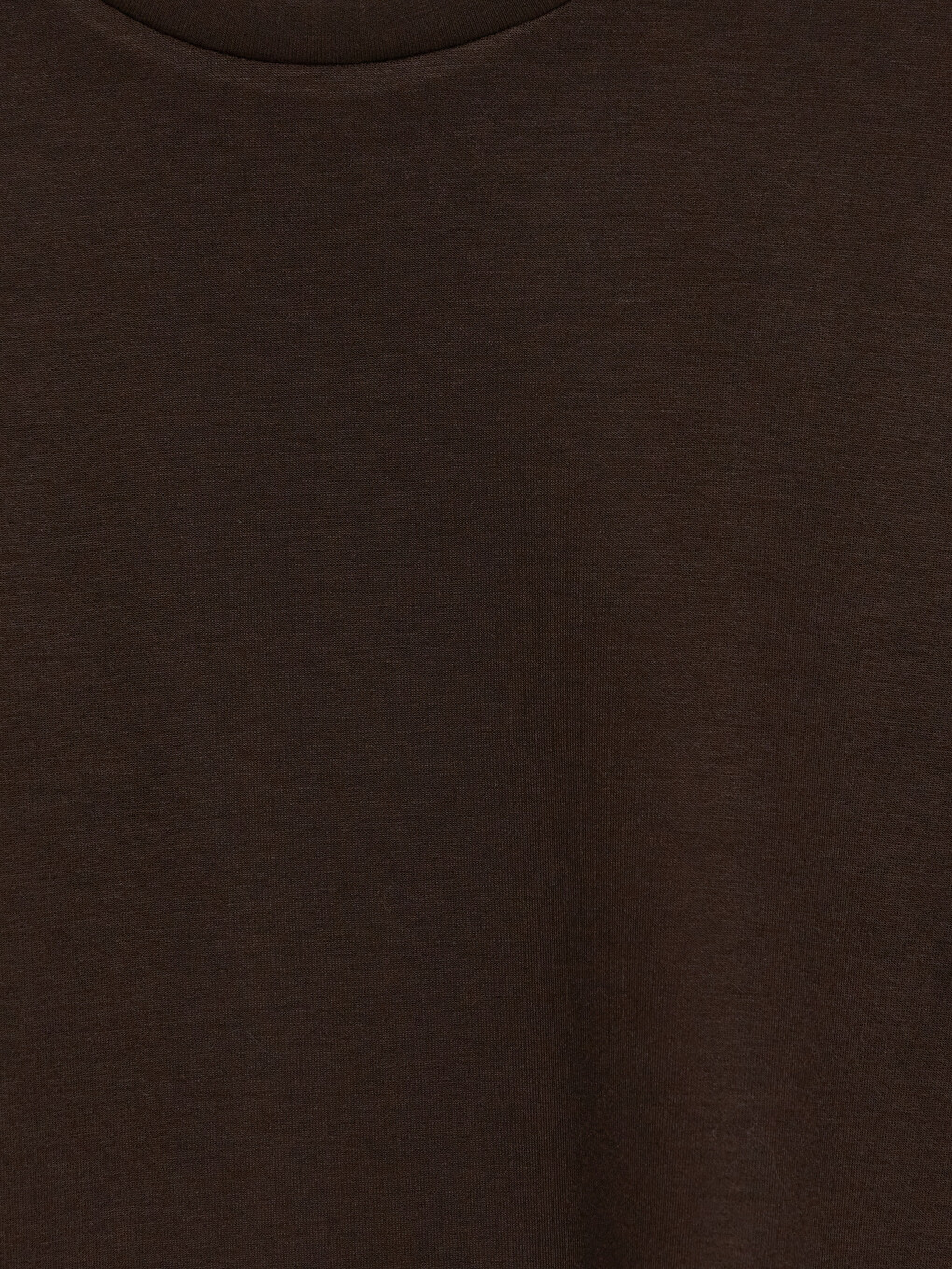 Kahverengi Soft Touch Oversize Kadın Tişört-1