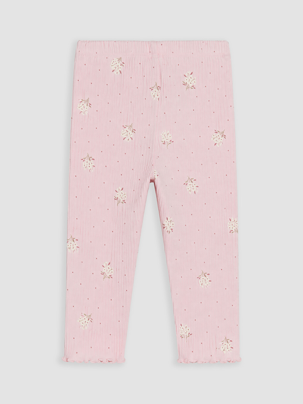 Pembe Bebe Yaka Çiçekli Kız Bebek Takım-6