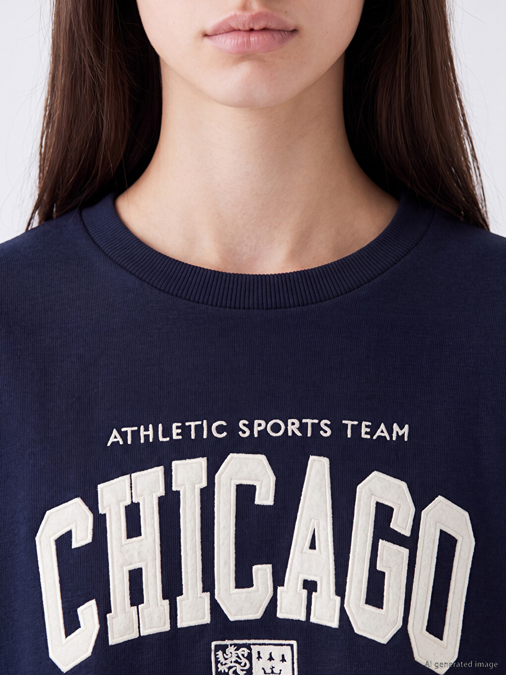 Embroidered Oversize Women's Sweatshirt-2