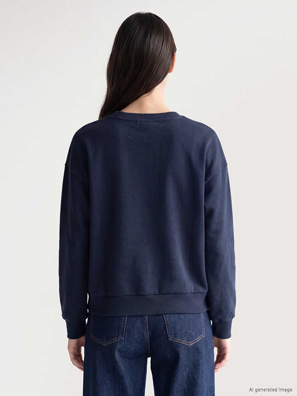 Embroidered Oversize Women's Sweatshirt-3