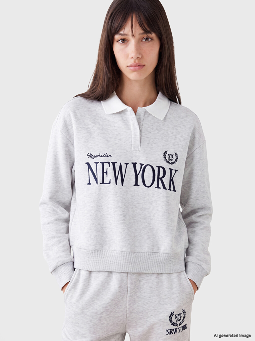 Oversize Kadın Kalın Sweatshirt-1
