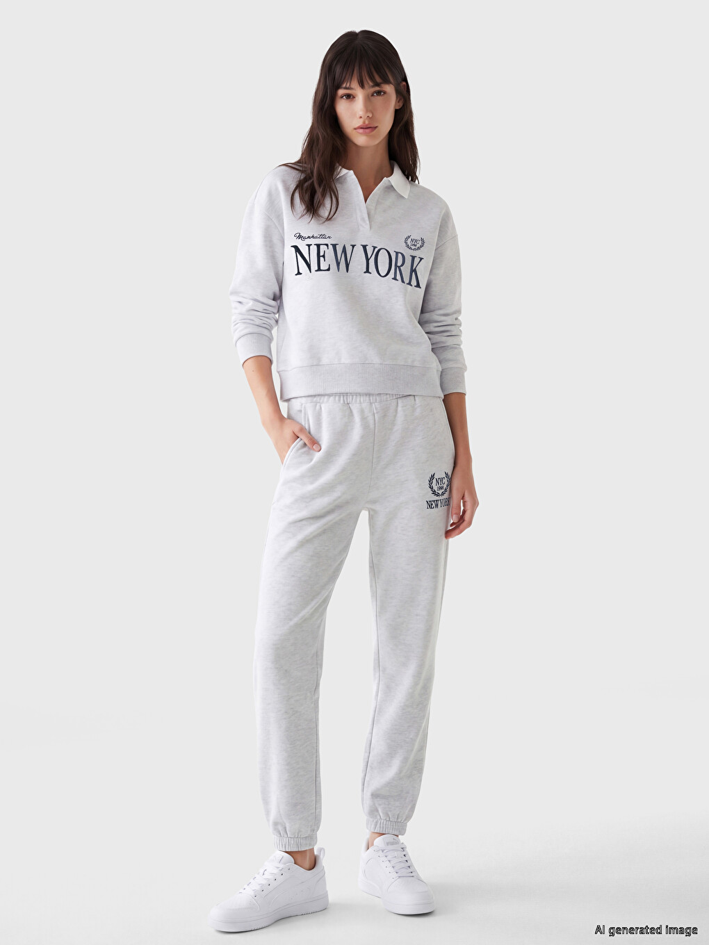 Oversize Kadın Kalın Sweatshirt-2