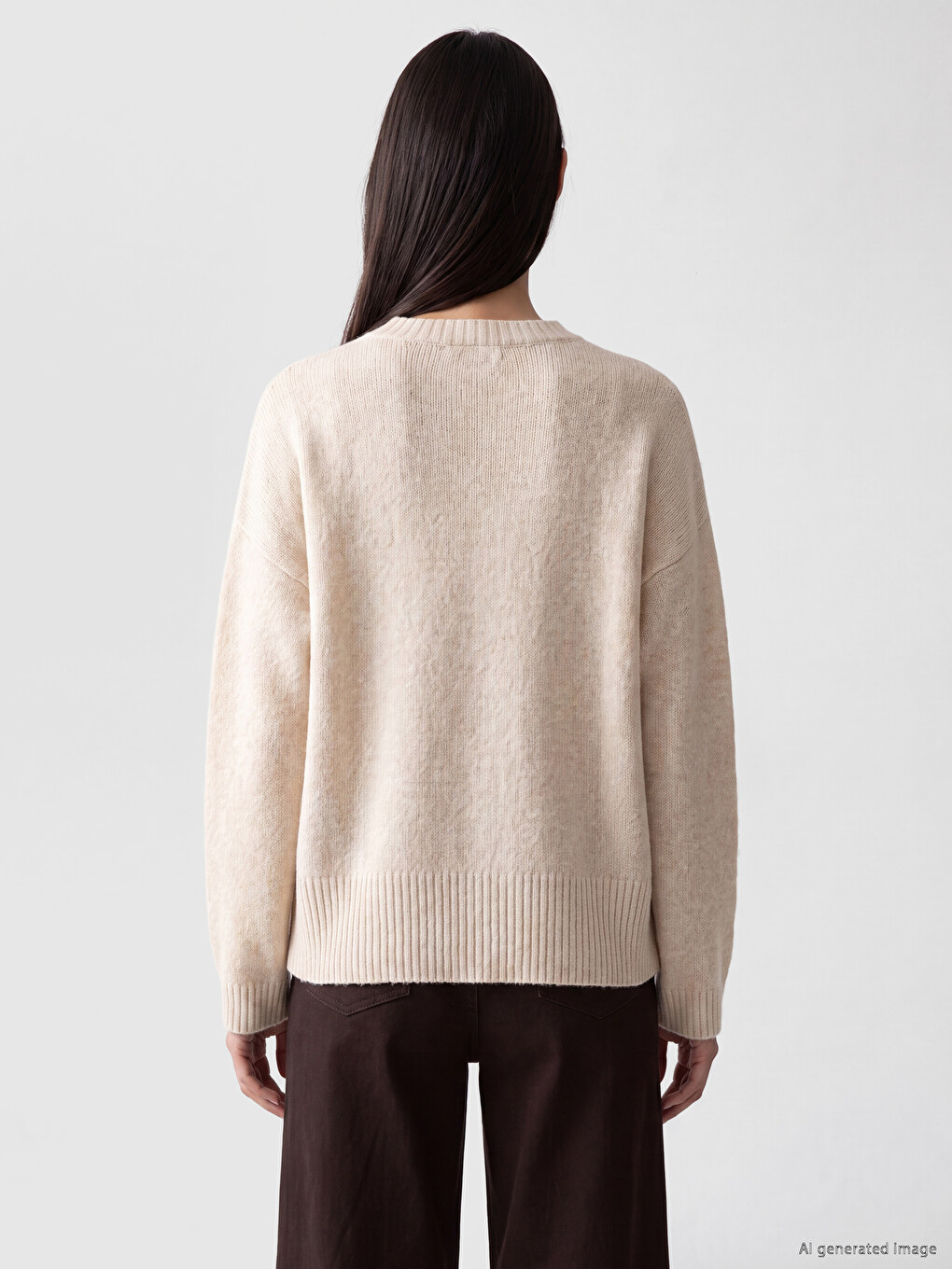 Argyle Patterned Wool Blended Women's Knitwear Sweater-3