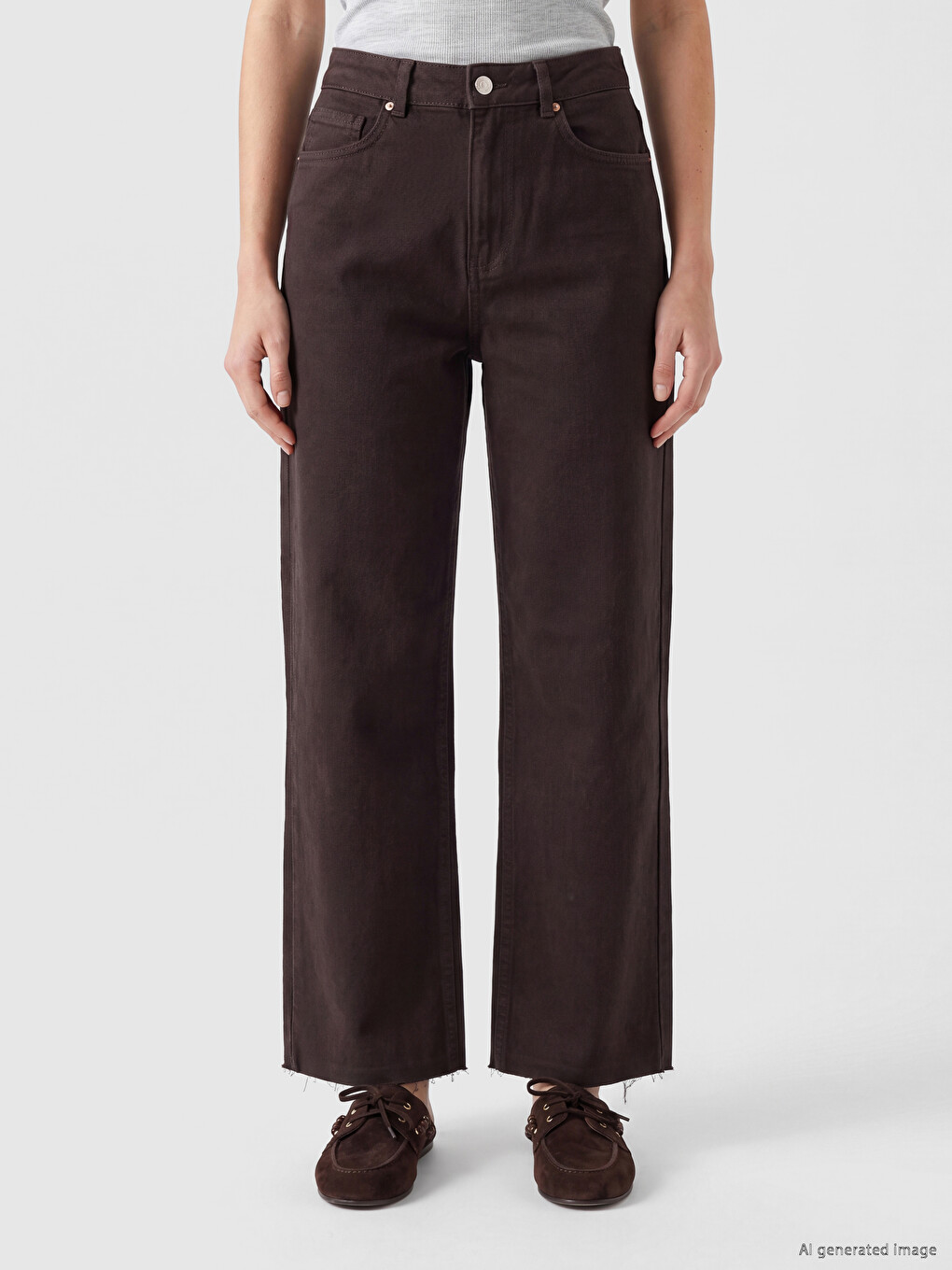 Woman Brown Jeans-1