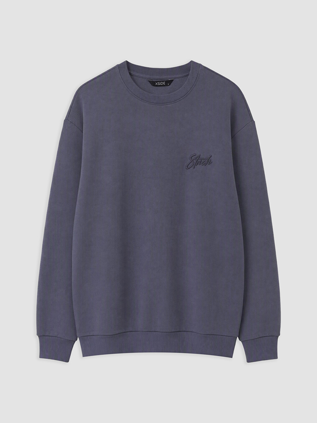 Crew Neck Embroidered Men's Sweatshirt