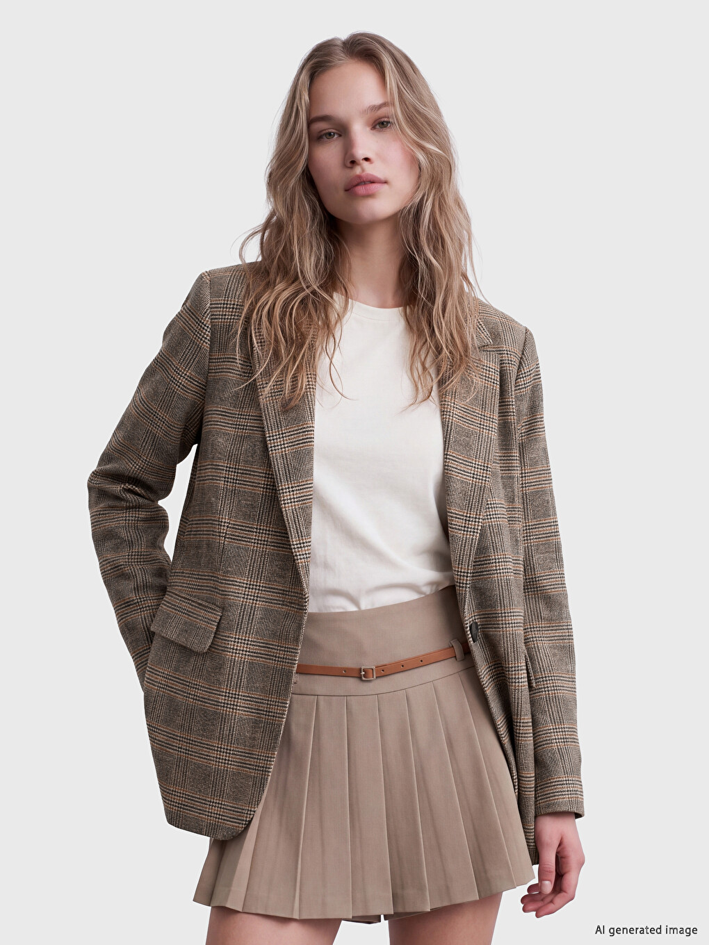 Woman Brown Blazer