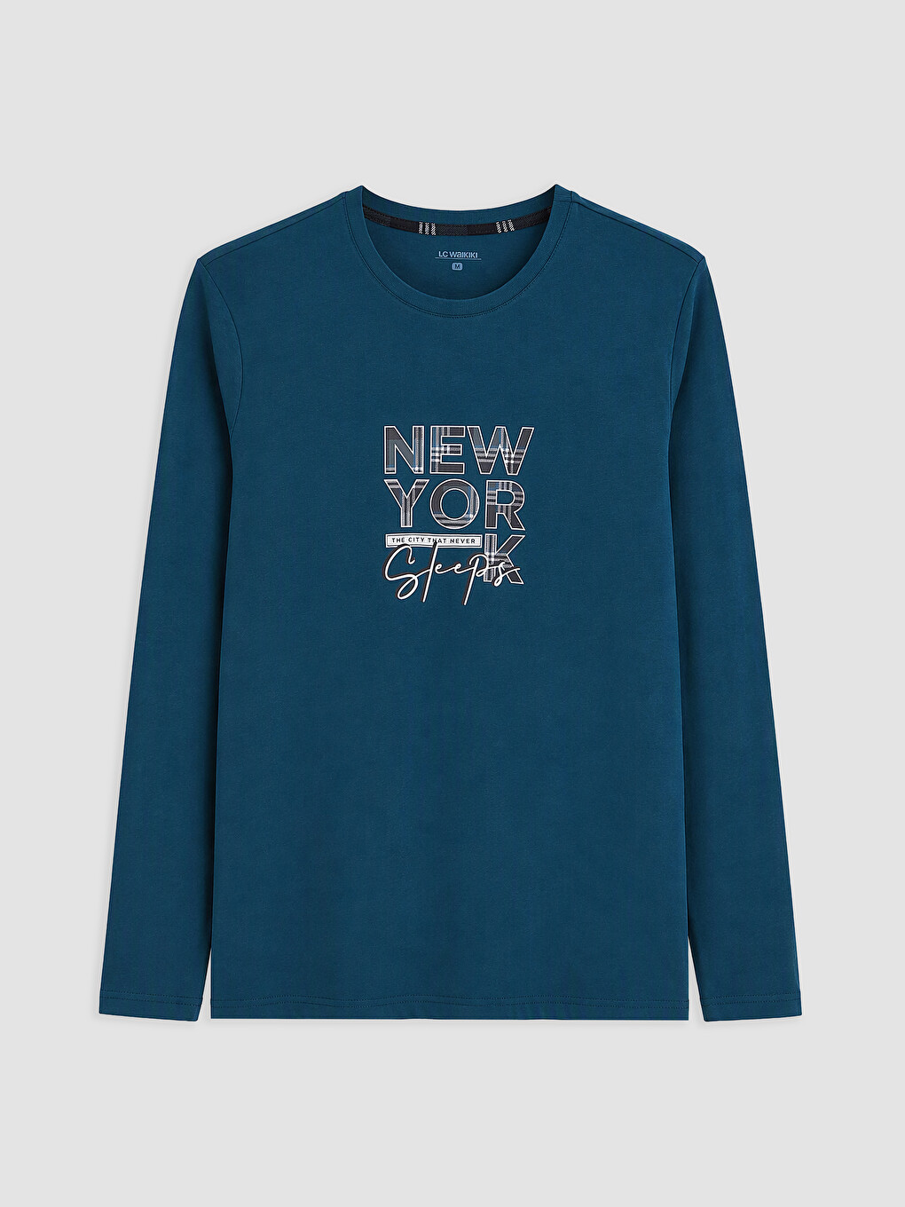 Gri Nyc Baskılı Erkek Pijama Takımı-5