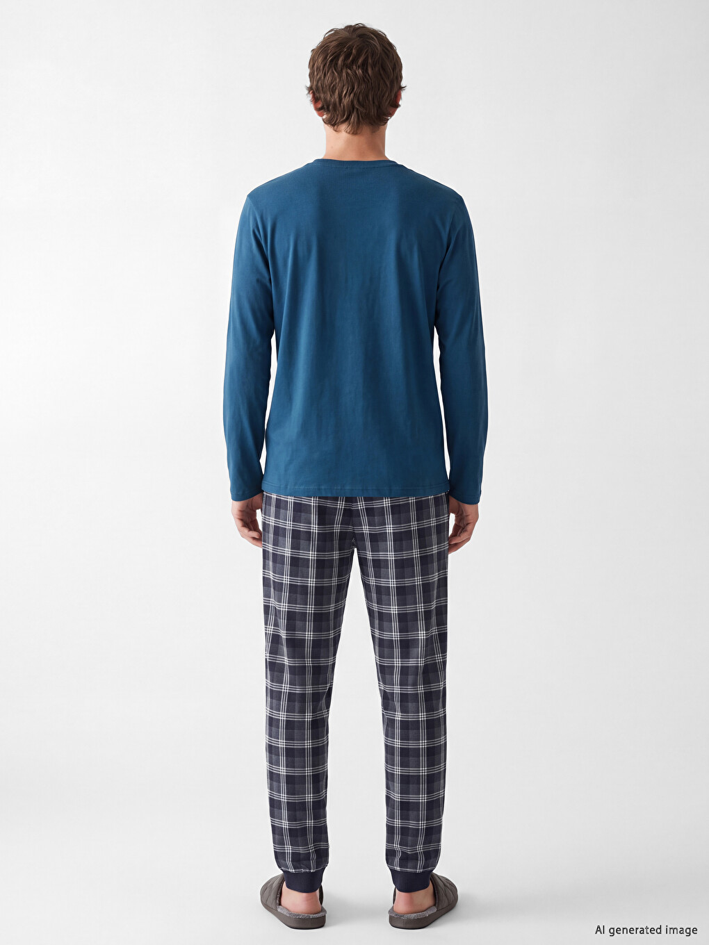 Gri Nyc Baskılı Erkek Pijama Takımı-3