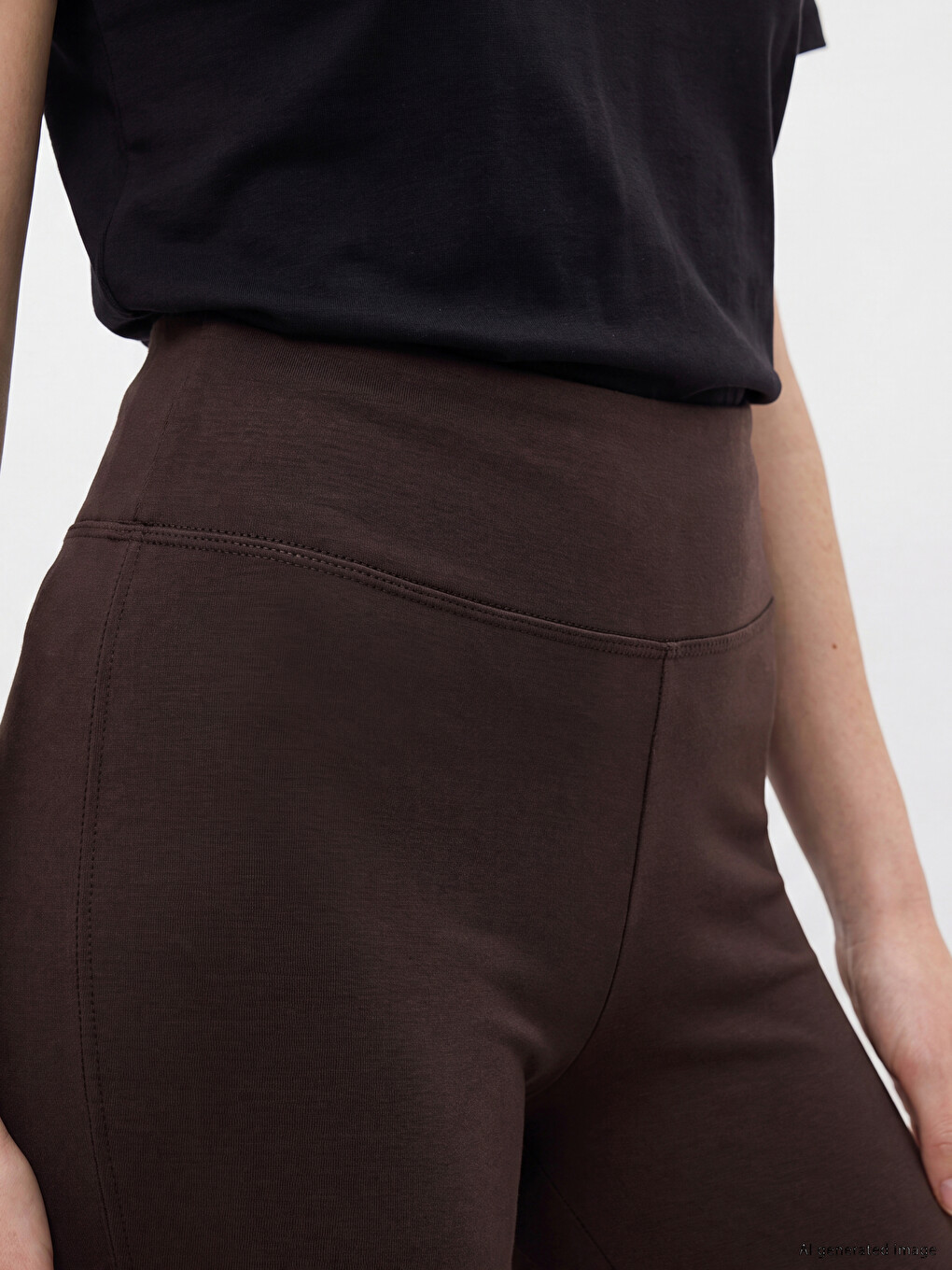 Woman Brown Leggings-2