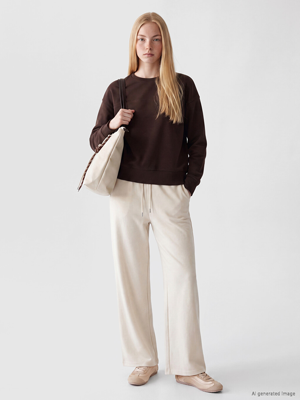 Woman Brown Sweatshirt-1