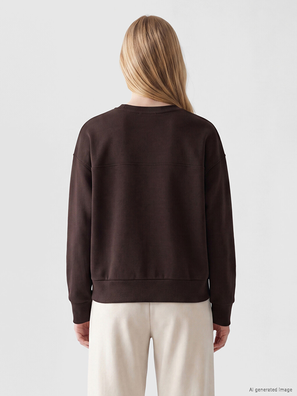 Woman Brown Sweatshirt-3