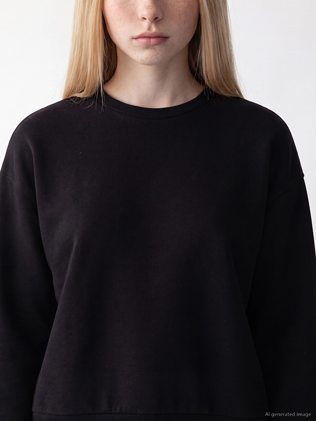 Woman Black Sweatshirt-2