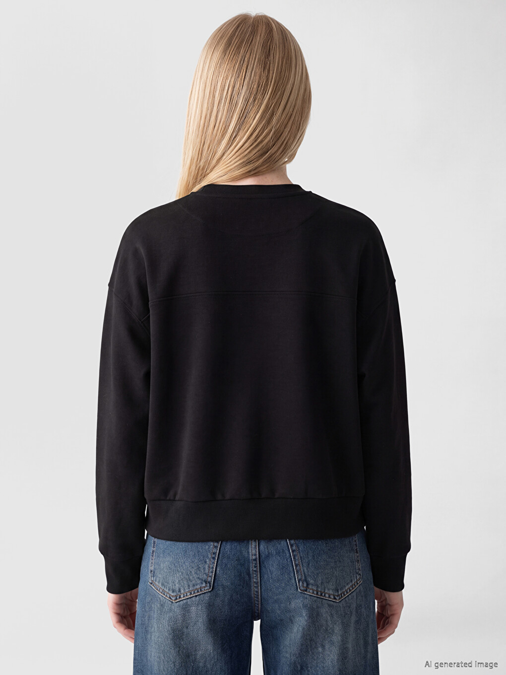 Woman Black Sweatshirt-3