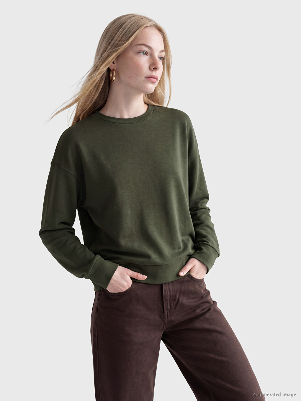 Soft Touch Oversize Damen Sweatshirt-2