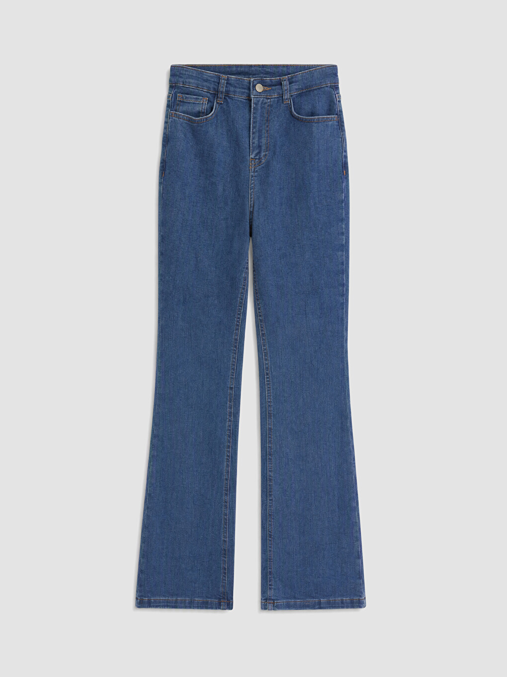 İndigo Flare Kadın Jean Pantolon-4