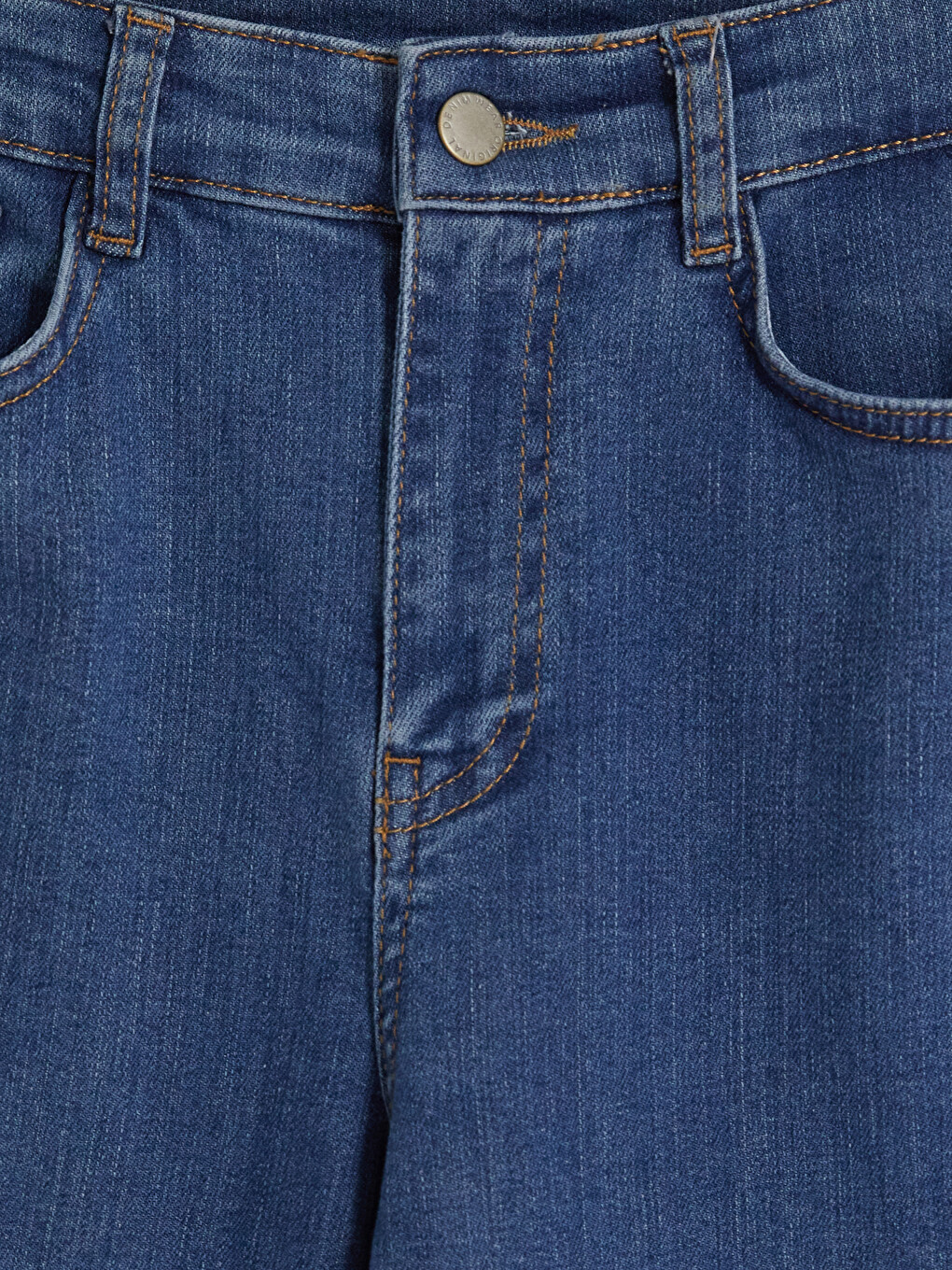 İndigo Flare Kadın Jean Pantolon-5