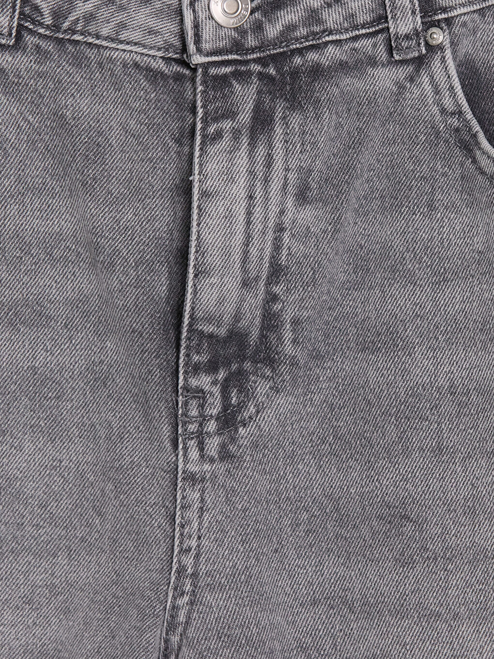Gri Wideleg Kadın Jean Pantolon-5