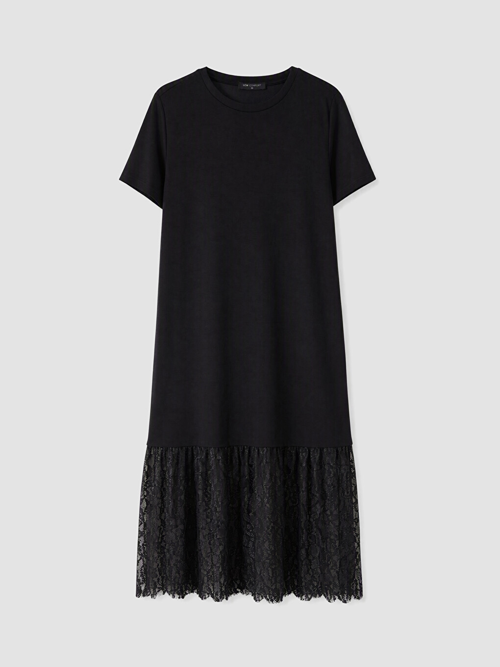 Crew Neck Lace Dress-4