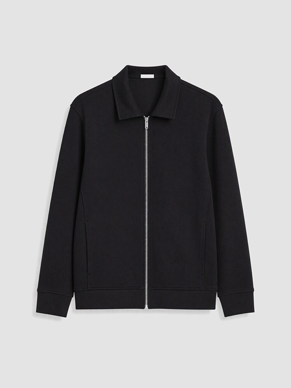Polo Collar Men's Zip-up Sweatshirt