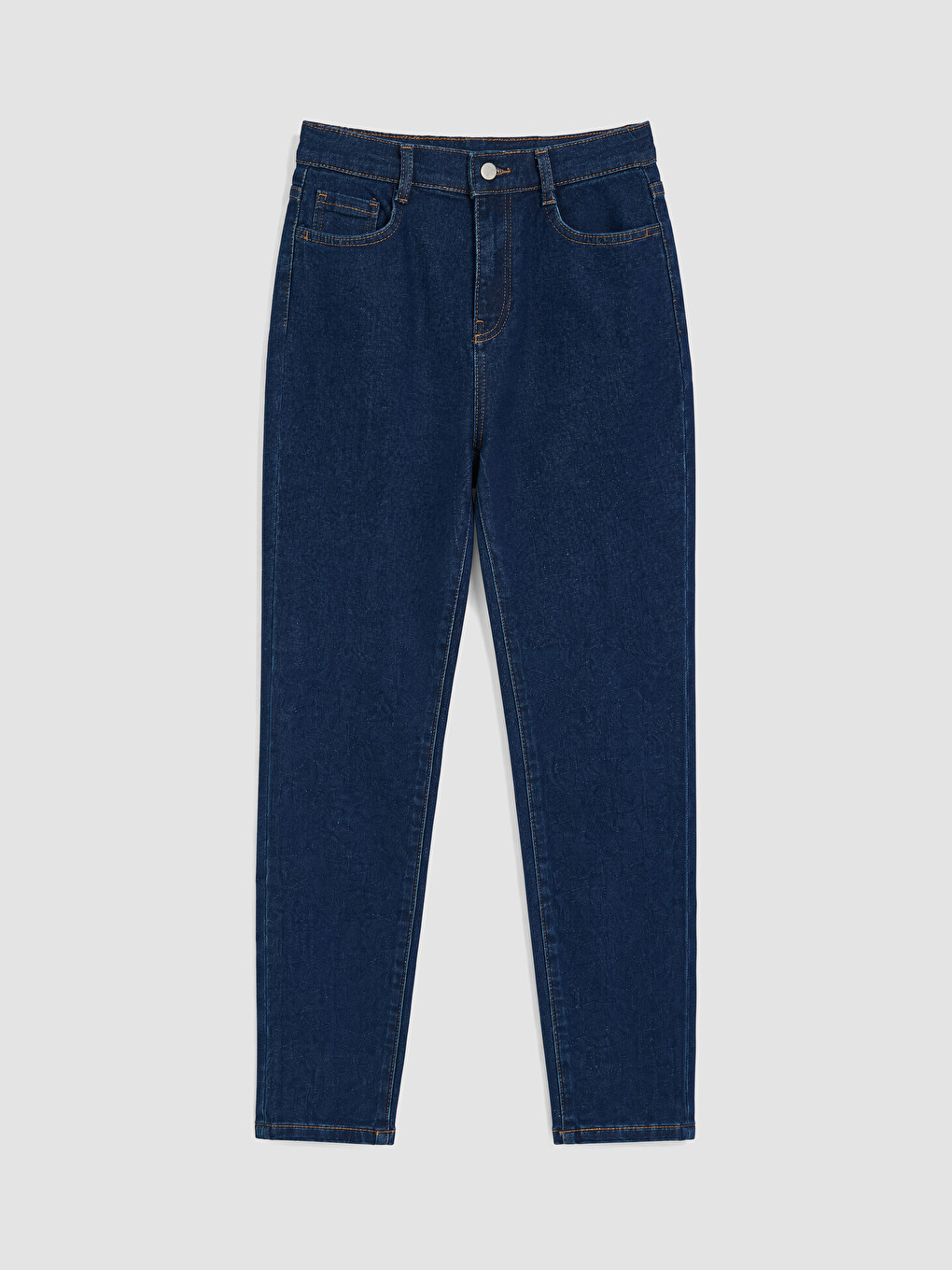 İndigo Yüksek Bel Süper Skinny Fit Kadın Jean Pantolon-4
