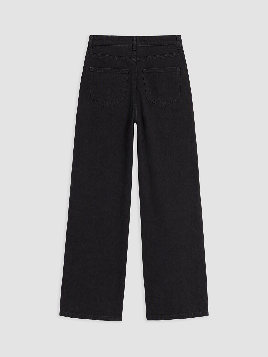 Siyah Wideleg Fit Kadın Jean Pantolon-1