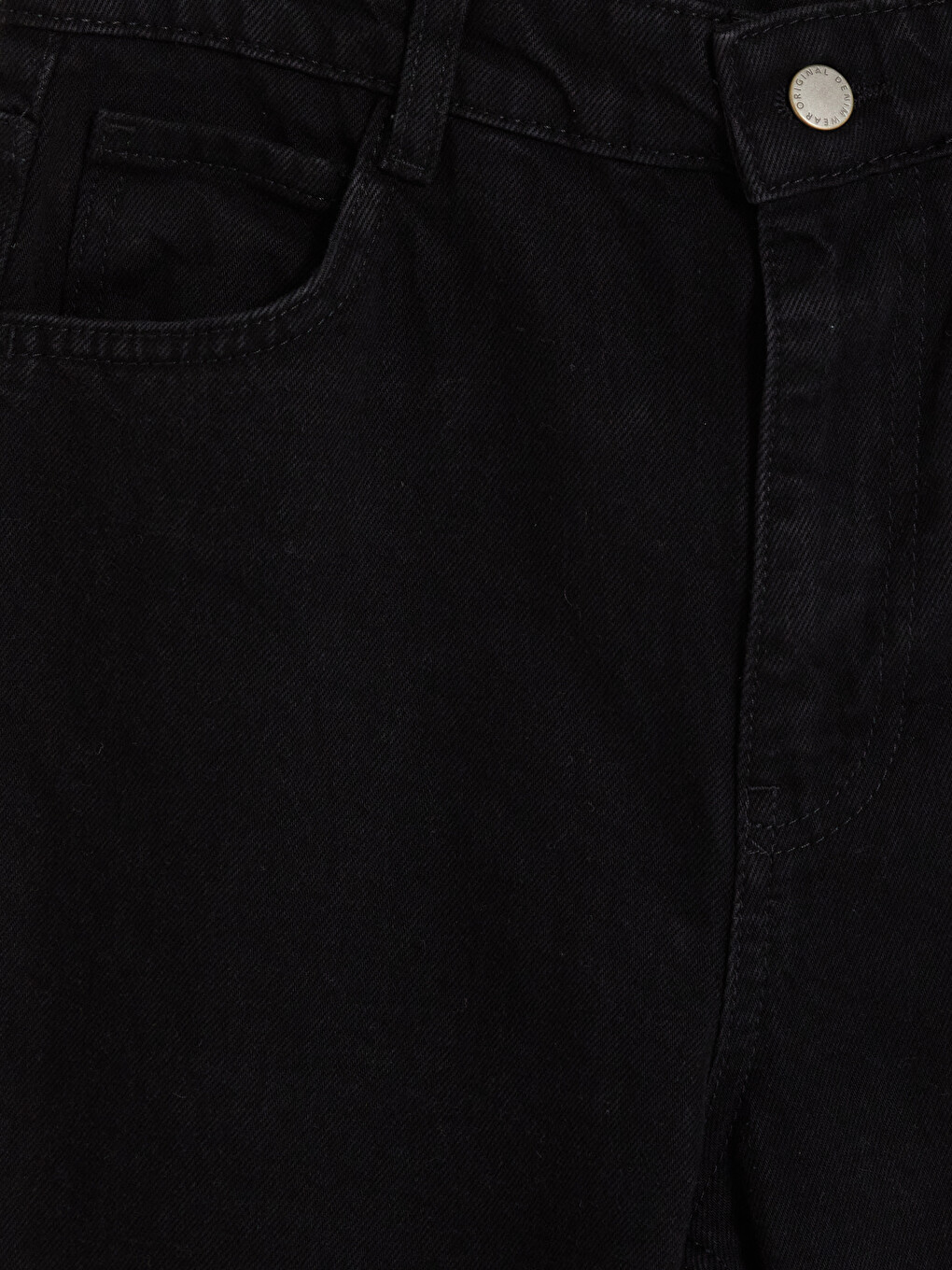 Siyah Wideleg Fit Kadın Jean Pantolon-2
