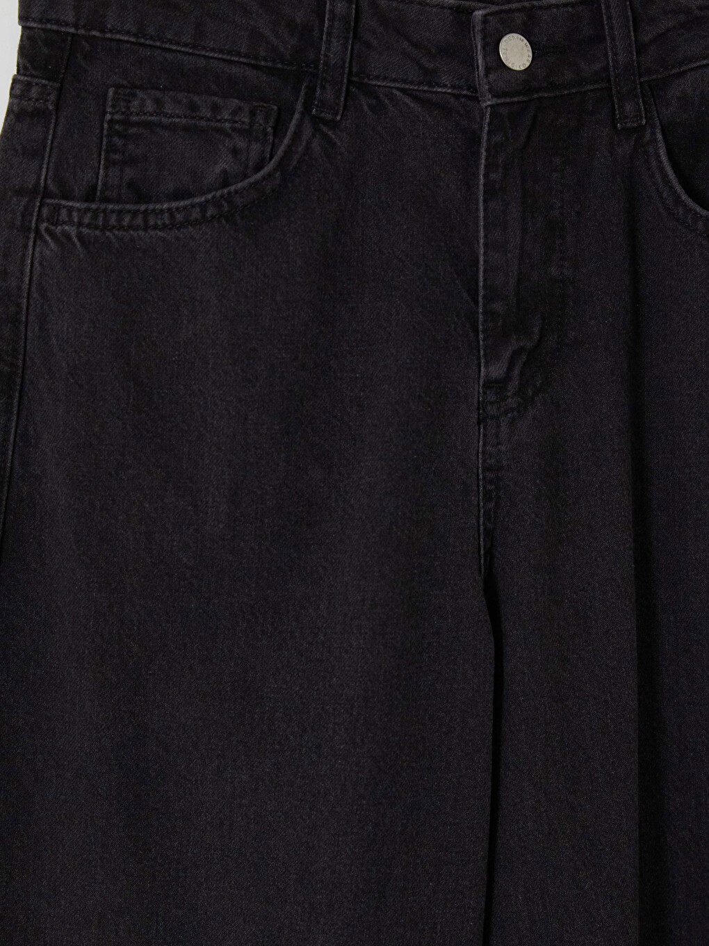 Gri Baggy Fit Kadın Jean Pantolon-6